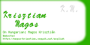 krisztian magos business card